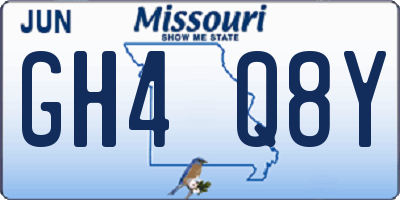 MO license plate GH4Q8Y