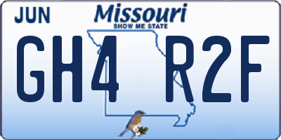 MO license plate GH4R2F