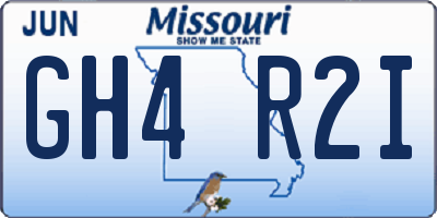 MO license plate GH4R2I