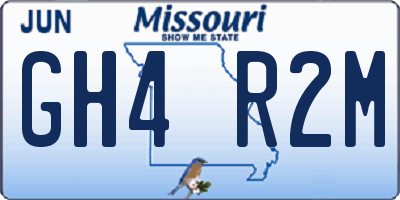 MO license plate GH4R2M
