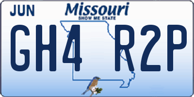 MO license plate GH4R2P