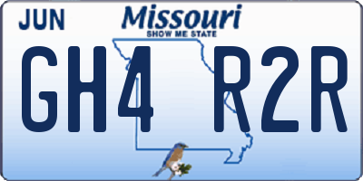 MO license plate GH4R2R