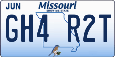 MO license plate GH4R2T