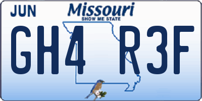 MO license plate GH4R3F
