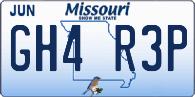 MO license plate GH4R3P