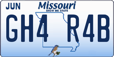 MO license plate GH4R4B