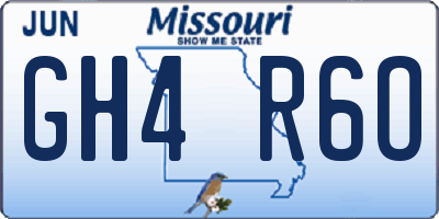 MO license plate GH4R6O