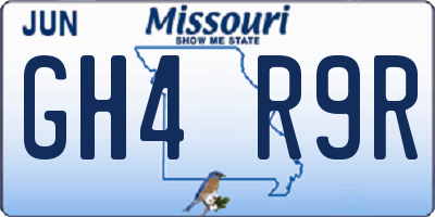 MO license plate GH4R9R