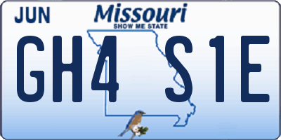 MO license plate GH4S1E