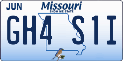 MO license plate GH4S1I