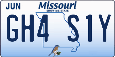 MO license plate GH4S1Y
