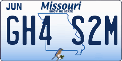 MO license plate GH4S2M