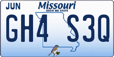 MO license plate GH4S3Q