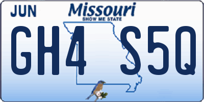 MO license plate GH4S5Q
