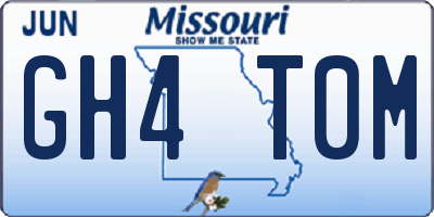 MO license plate GH4T0M