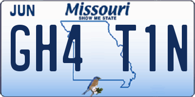 MO license plate GH4T1N