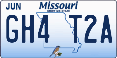 MO license plate GH4T2A