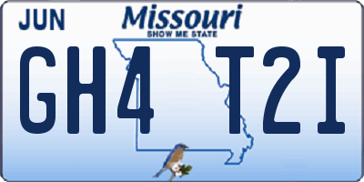 MO license plate GH4T2I