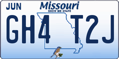 MO license plate GH4T2J