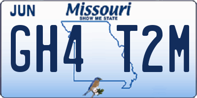 MO license plate GH4T2M