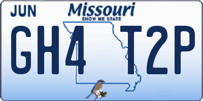 MO license plate GH4T2P