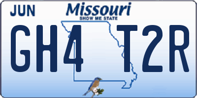 MO license plate GH4T2R