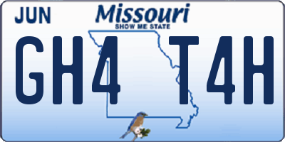 MO license plate GH4T4H