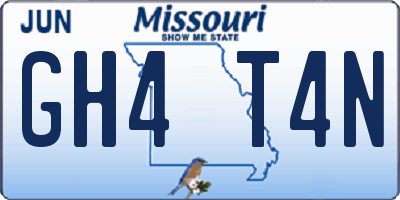 MO license plate GH4T4N