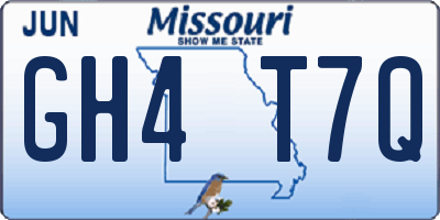 MO license plate GH4T7Q