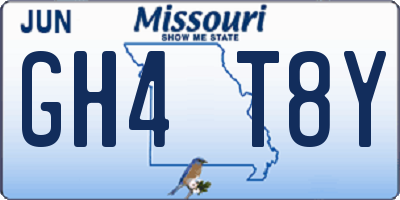 MO license plate GH4T8Y