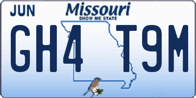 MO license plate GH4T9M
