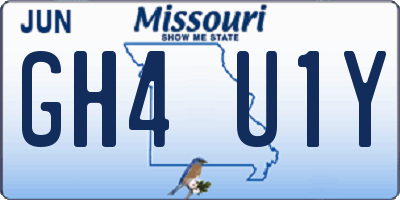 MO license plate GH4U1Y