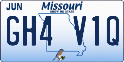 MO license plate GH4V1Q