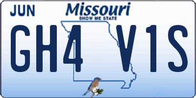 MO license plate GH4V1S