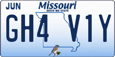 MO license plate GH4V1Y