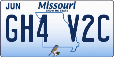 MO license plate GH4V2C