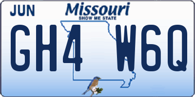 MO license plate GH4W6Q