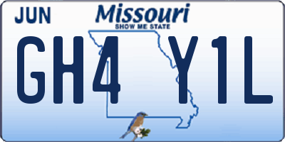 MO license plate GH4Y1L