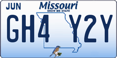 MO license plate GH4Y2Y