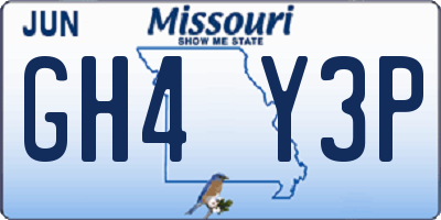MO license plate GH4Y3P