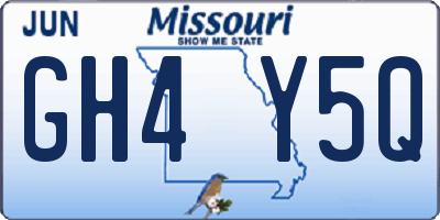 MO license plate GH4Y5Q