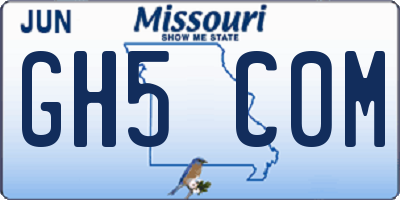 MO license plate GH5C0M