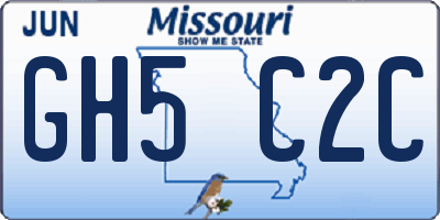 MO license plate GH5C2C