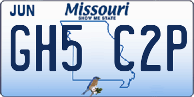 MO license plate GH5C2P