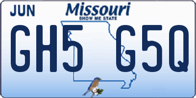MO license plate GH5G5Q