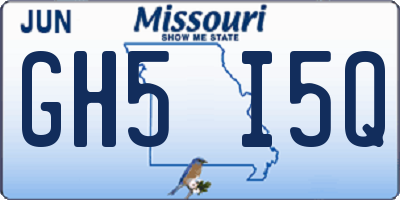 MO license plate GH5I5Q