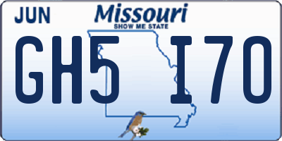 MO license plate GH5I7O