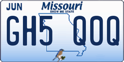 MO license plate GH5Q0Q