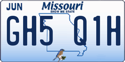 MO license plate GH5Q1H