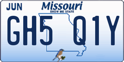 MO license plate GH5Q1Y